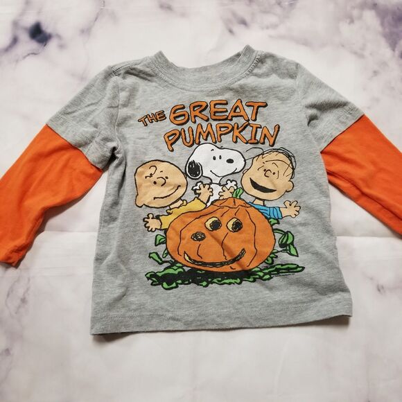 Peanuts The Great Pumpkin Long Sleeve Shirt 24M - Picture 1 of 2